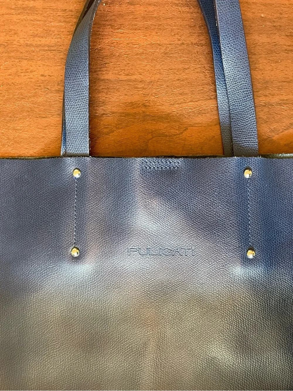 Pulicati Women's Blue Leather Bag - Picture 2 of 6